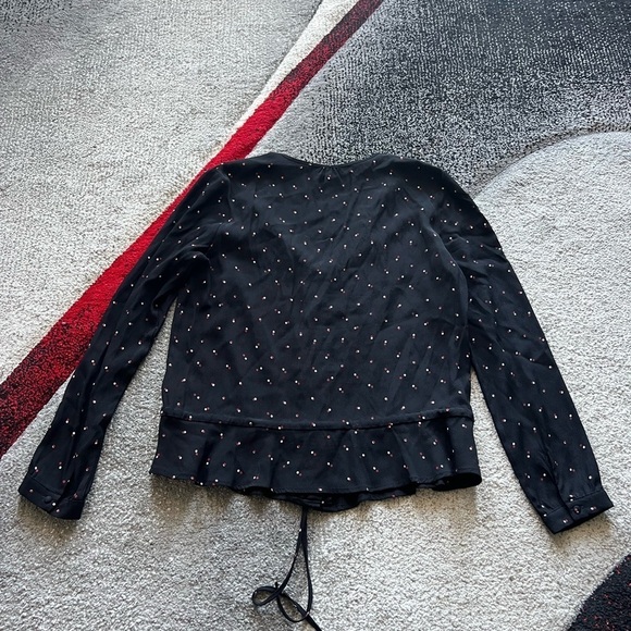 Rails Black Off Set Dots Blouse - Picture 4 of 4